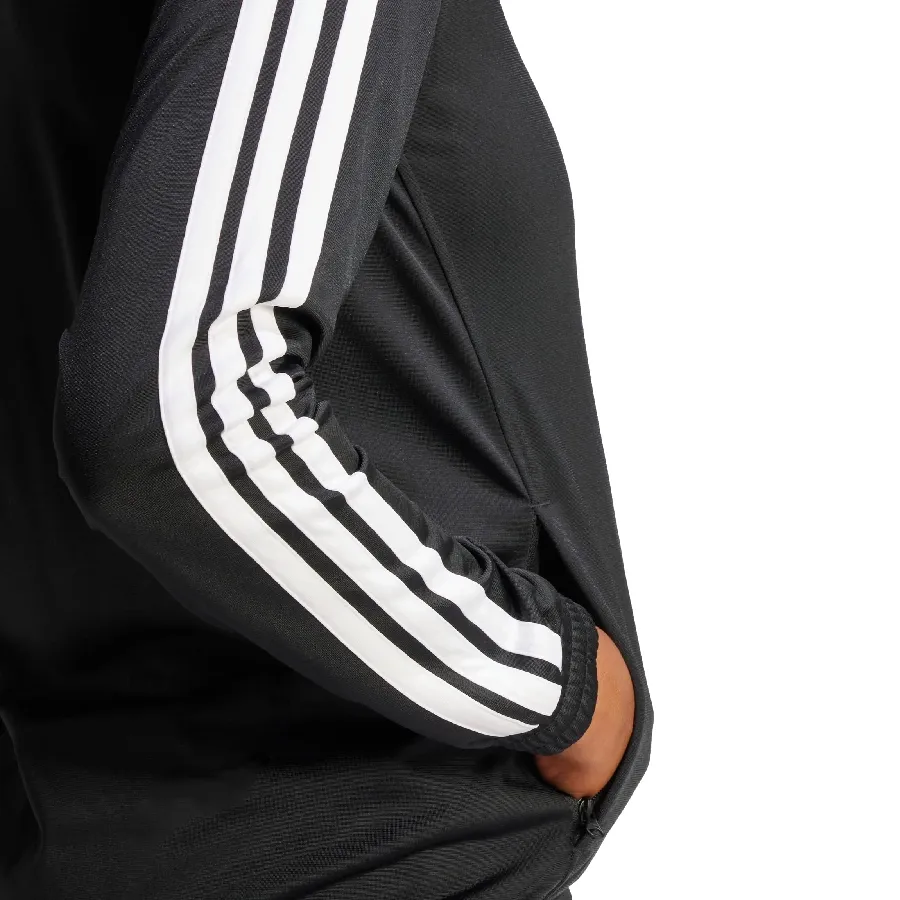 Imagen 4 de 5 de Campera adidas Deportiva 3 Tiras Tricot-NEGRO/BLANCO