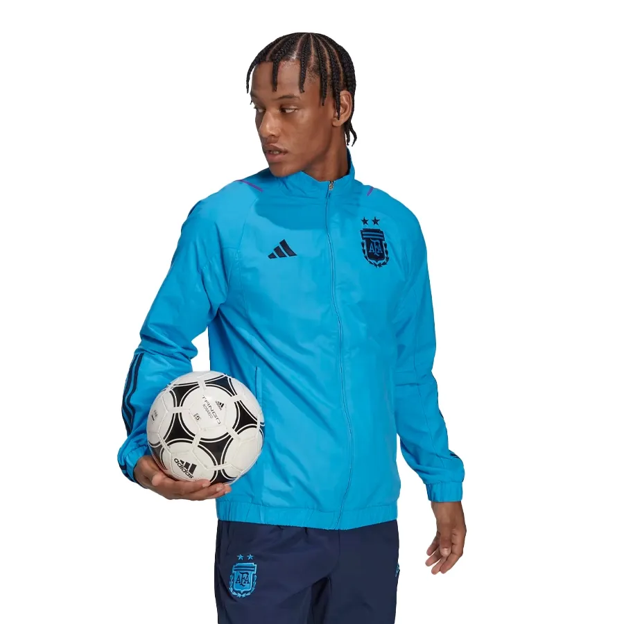 Imagen 3 de 6 de Campera adidas Afa Presentación Tiro Argentina 2023-CELESTE/MARINO