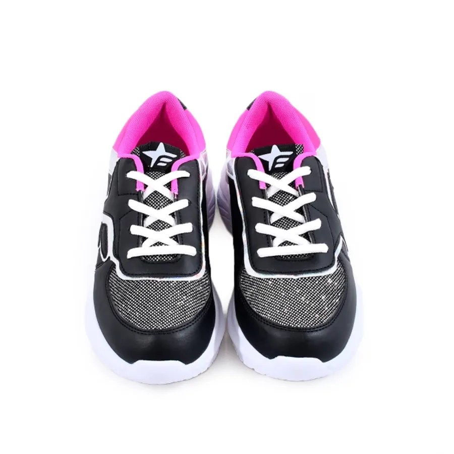 Imagen 5 de 6 de Zapatillas Footy Top-NEGRO/FUCSIA/PLATA