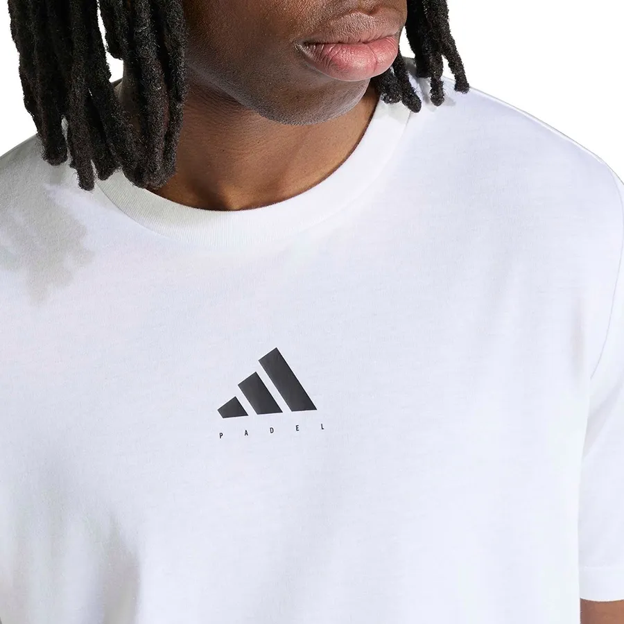 Imagen 4 de 6 de Remera adidas padel Graphic Category-BLANCO