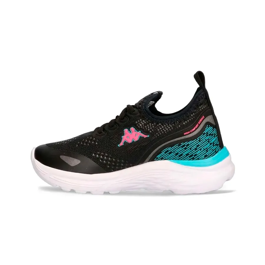 Imagen 2 de 5 de Zapatillas Kappa Ray Kids-NEGRO/VERDE/ROSA