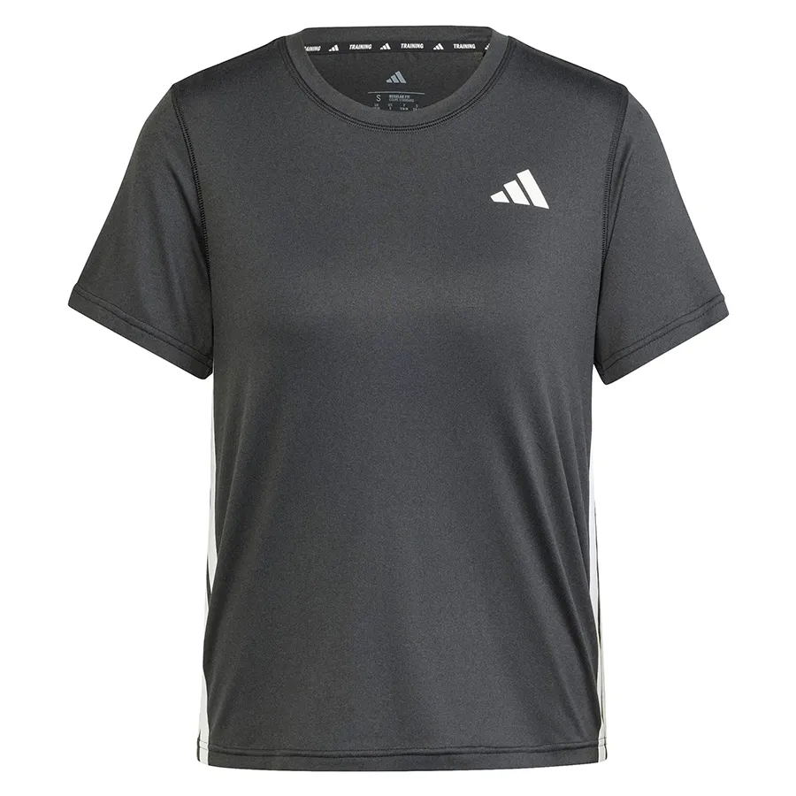 Imagen 3 de 4 de Remera adidas Train Essentials 3 Stripes Tee-NEGRO