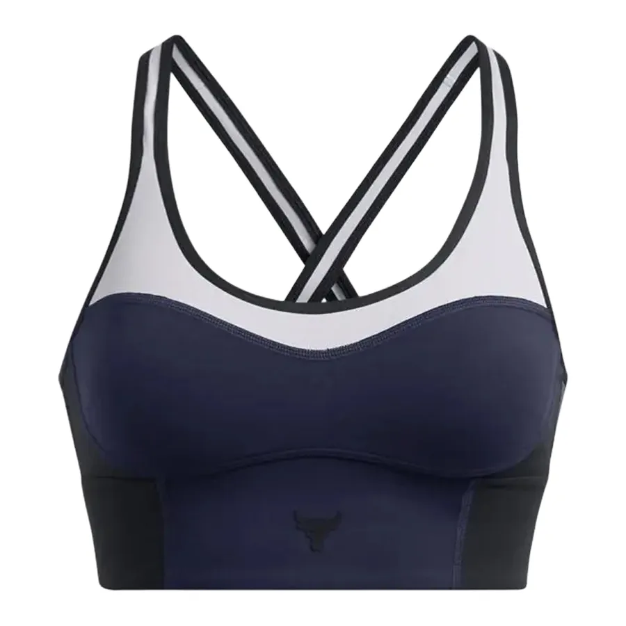 Imagen 2 de 6 de Top Under Armour Project Rock Infinity Mid Longline-MARINO/GRIS