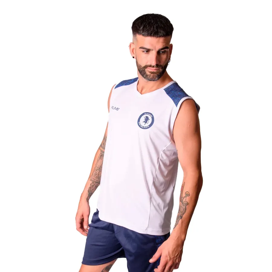 Imagen 1 de 3 de Musculosa Fiume Sport Remera  Salida Godoy Cruz 24-BLANCO/AZUL
