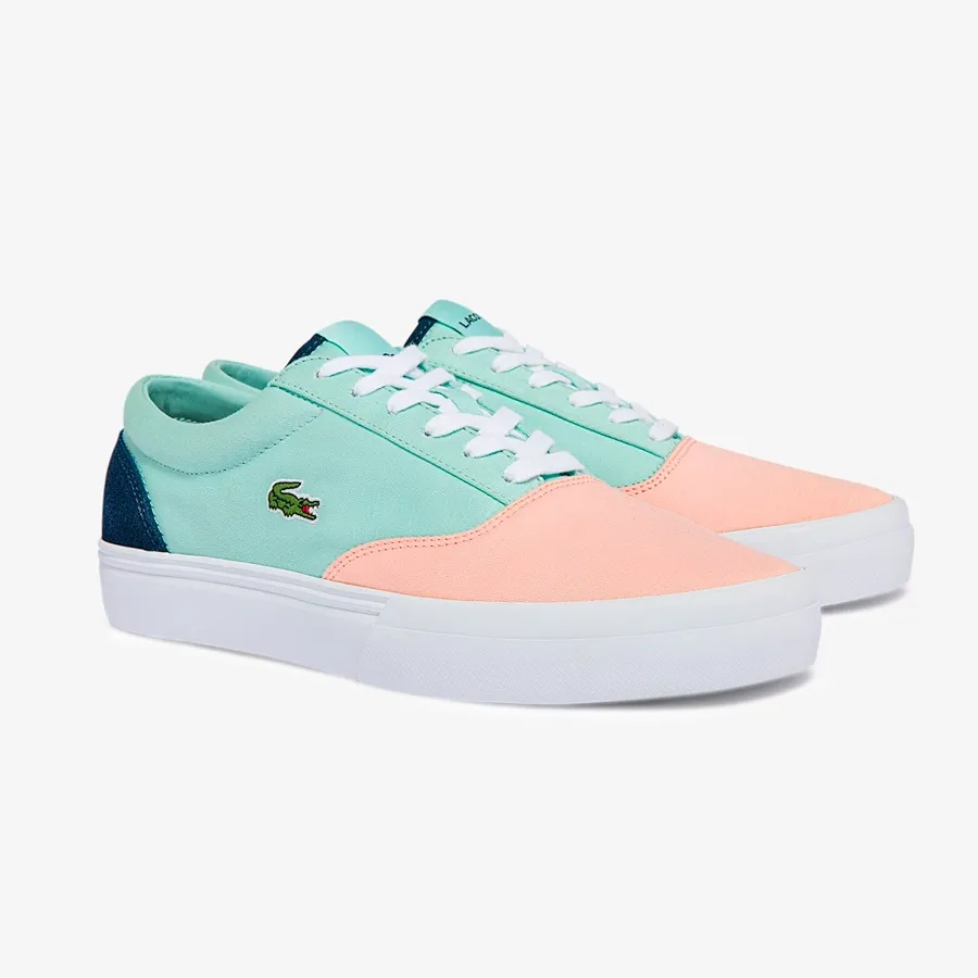Imagen 0 de 6 de Zapatillas Lacoste Jump Serve Lace-VERDE/SALMON