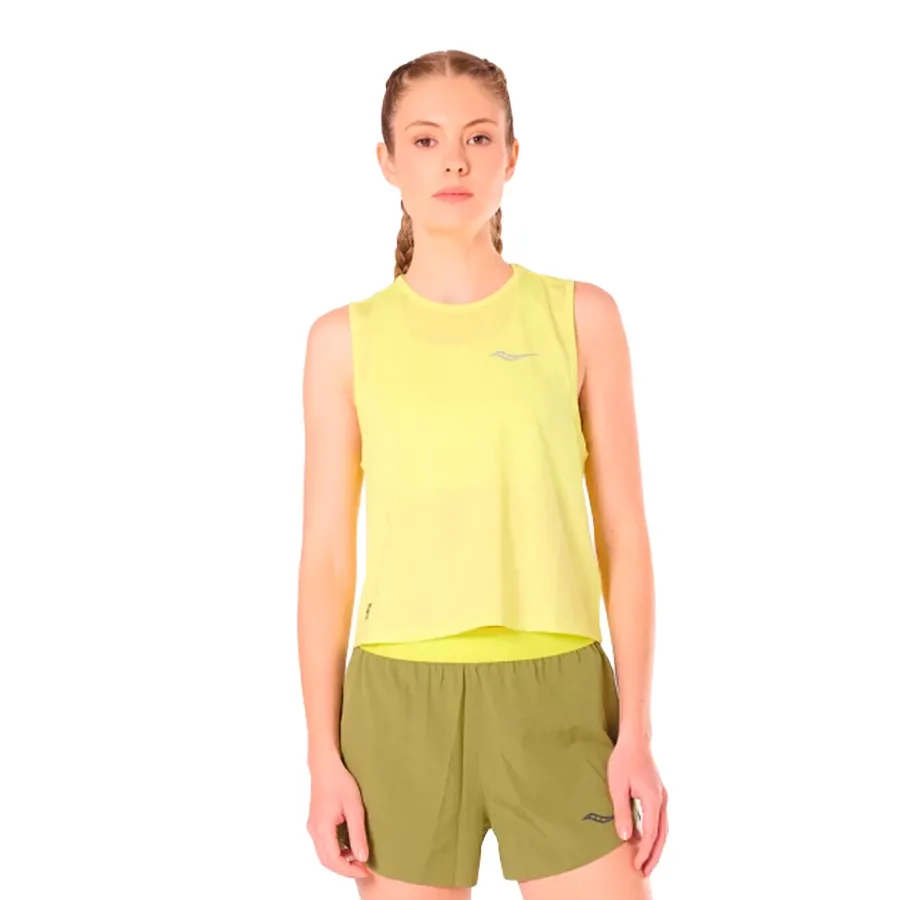 Imagen 0 de 4 de Musculosa Saucony Stopwatch Crop Tank-AMARILLO