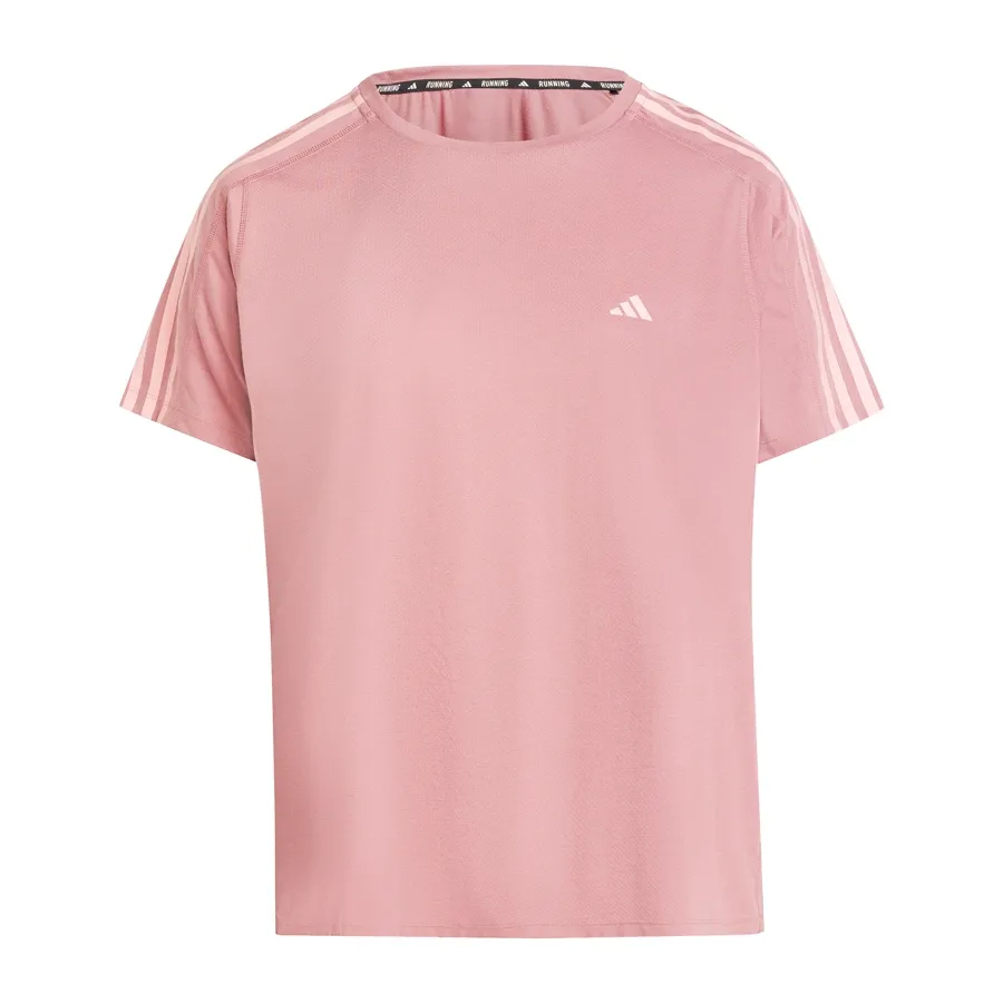 Imagen 2 de 5 de Remera adidas Own the Run 3 Stripes-ROSA