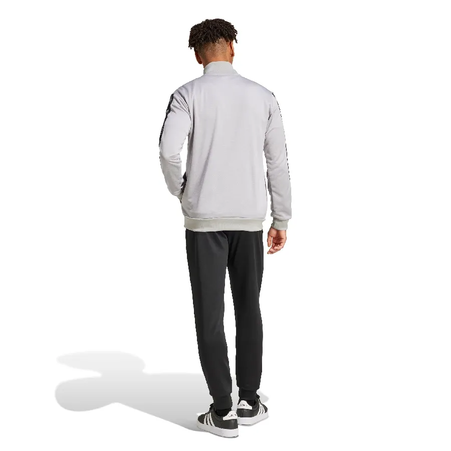 Imagen 4 de 5 de Conjunto adidas Básico 3 Stripes-GRIS/NEGRO