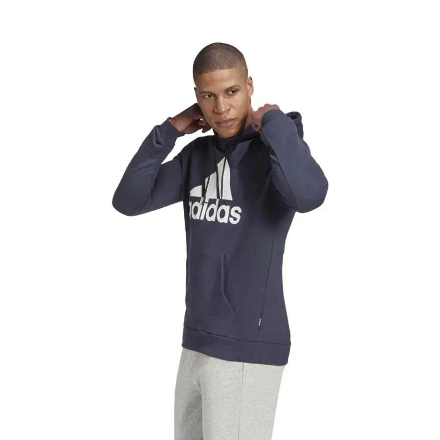 Imagen 1 de 6 de Buzo adidas Badge of sport felpa francesa-AZUL/BLANCO