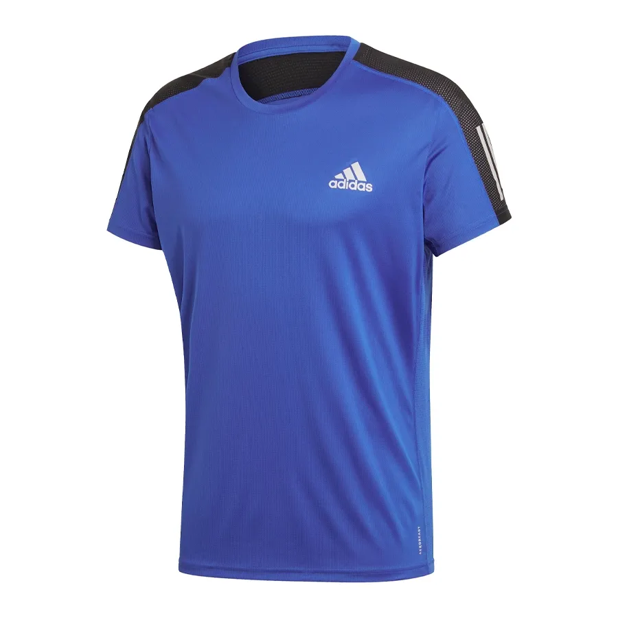 Imagen 0 de 2 de Remera adidas Own The Run-AZUL/PLATA/NEGRO
