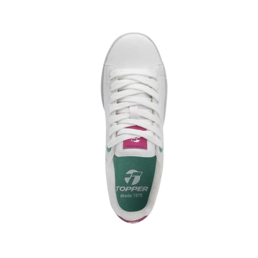 Imagen 4 de 5 de Zapatillas Topper Candy Gala Ii-BLANCO/MAGENTA/VERDE