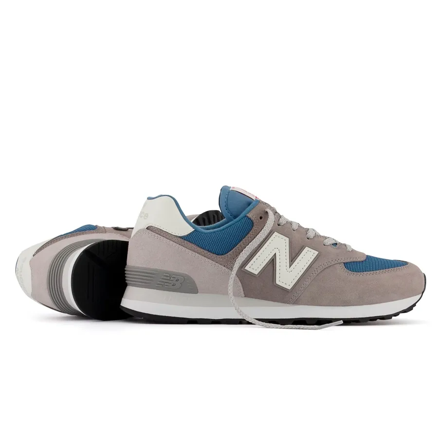 Imagen 3 de 7 de Zapatillas New Balance 574-GRIS/AZUL/NATURAL