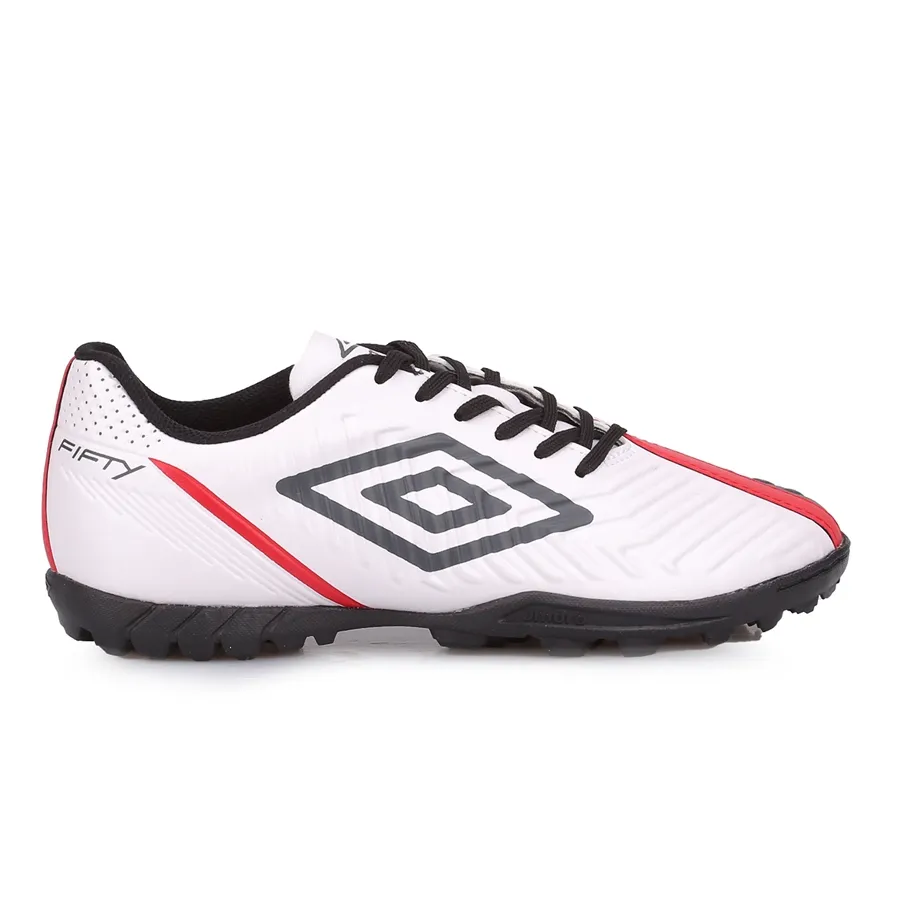 Imagen 0 de 5 de Botines Umbro Fifty IV-BLANCO/NEGRO/ROJO