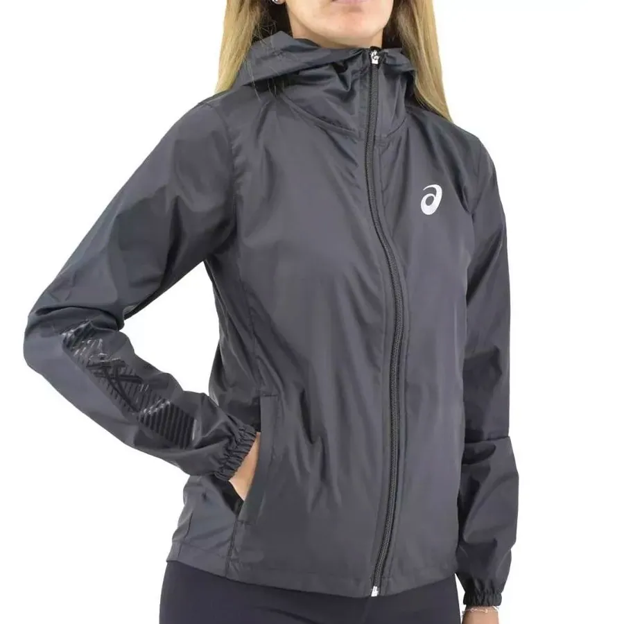Imagen 1 de 3 de Campera Asics Rompevientos V Graphic Ss22-NEGRO