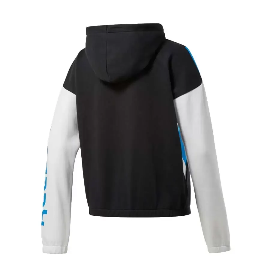 Imagen 4 de 5 de Buzo Reebok Te Linear Logo Fl F-NEGRO/CELESTE/BLANCO