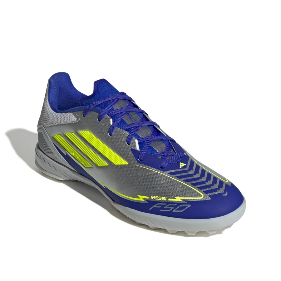 Imagen 1 de 7 de Botines adidas F50 League Tf Messi-PLATA/VIOLETA/AMARILLO