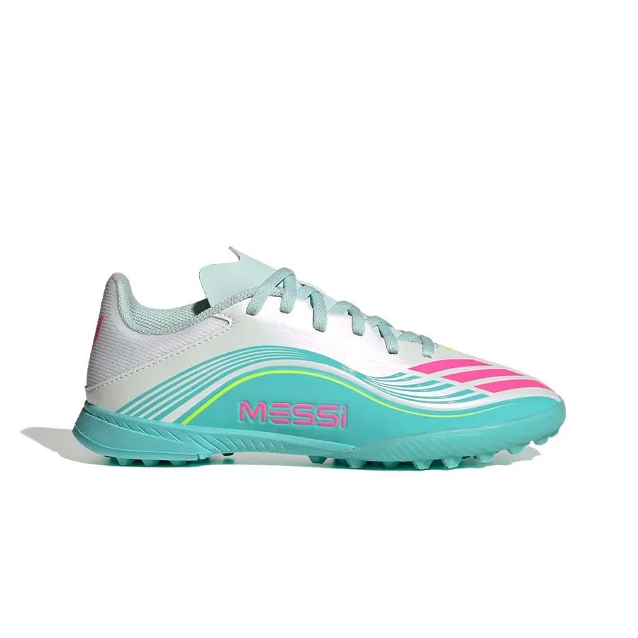 Imagen 0 de 7 de Botines adidas F50 Messi League Tf-BLANCO/TURQUESA/FUCSIA