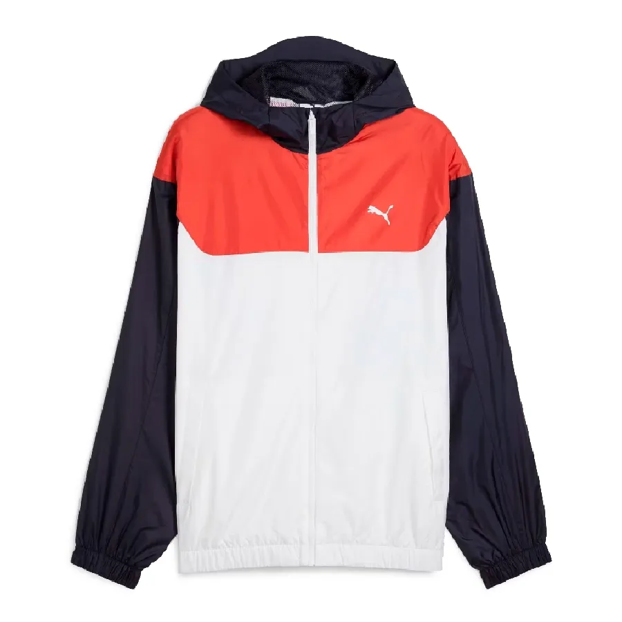 Imagen 1 de 6 de Campera Puma Essentials Relaxed Windbreaker-BLANCO/AZUL MARINO/ROJO