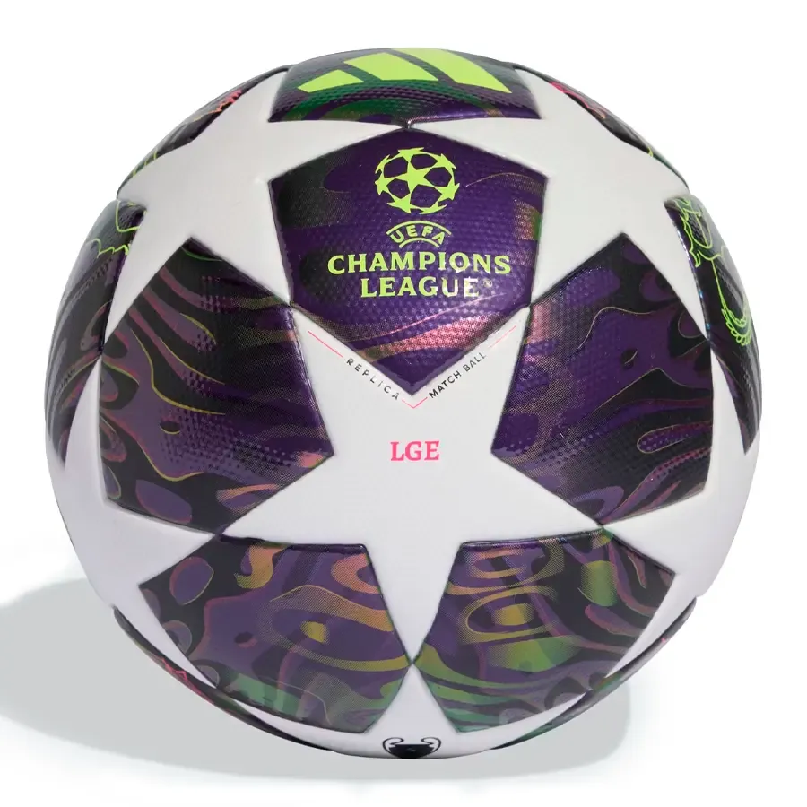 Imagen 1 de 4 de Pelota adidas UEFA Champions League Final-VIOLETA/BLANCO/AMARILLO FLUOR