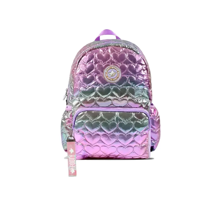 Imagen 0 de 2 de Mochila Footy Puffer Tornasol-LILA/VERDE