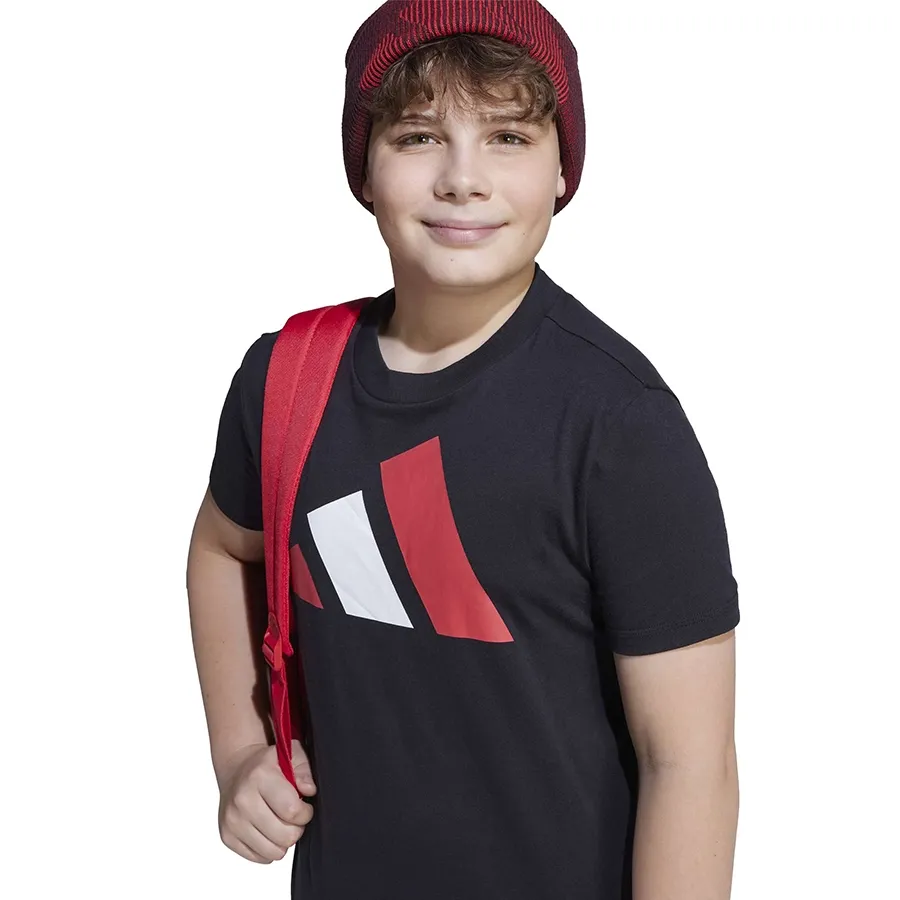 Imagen 4 de 5 de Remera adidas Essentials Kids-NEGRO/ROJO/BLANCO