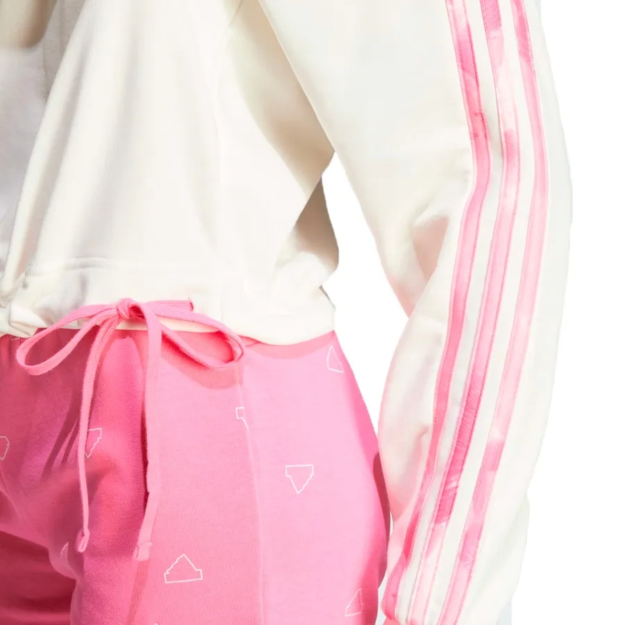Imagen 3 de 5 de Buzo adidas 3 Stripes Floral-BLANCO/ROSA