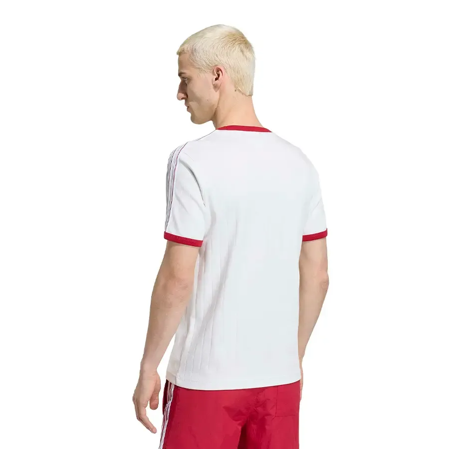 Imagen 1 de 5 de Remera adidas originals Drop Needle 3 Tiras-BLANCO/ROJO