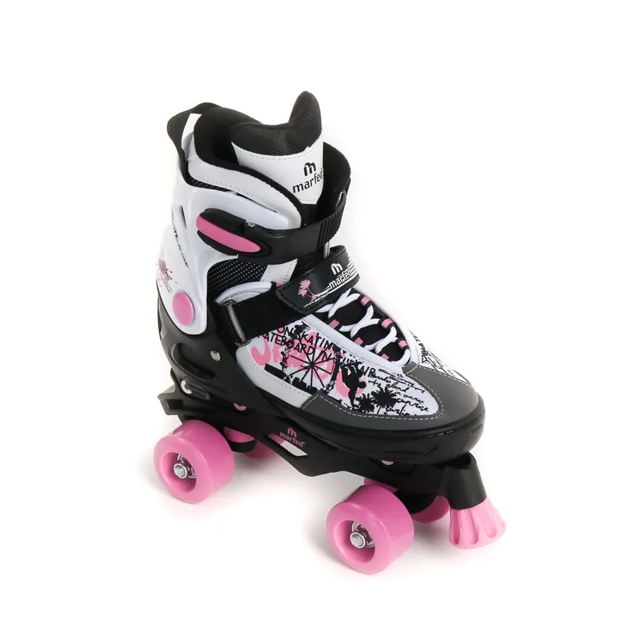 Imagen 0 de 2 de Marfed Patines Regulable 4 Ruedas-ROSA/NEGRO