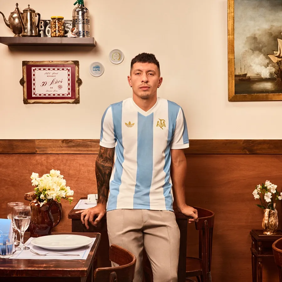 Imagen 3 de 6 de Camiseta adidas originals Aniversario Argentina 50 Años Afa-BLANCO/CELESTE