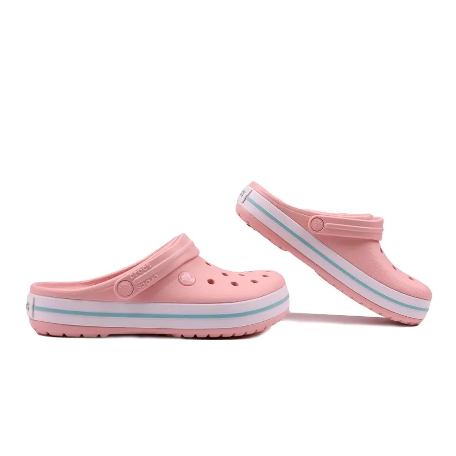 Imagen 6 de 7 de Ojotas Crocs Crocband-ROSA/BLANCO/VERDE AGUA