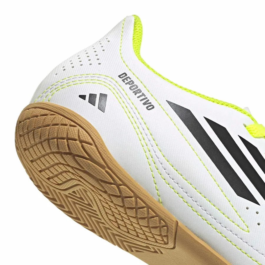 Imagen 6 de 7 de Botines adidas Deportivo III In-BLANCO/AMARILLO FLUOR