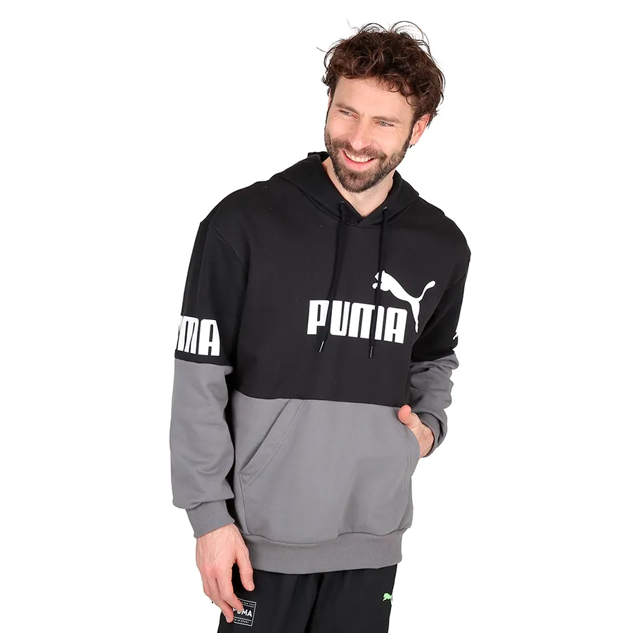 Imagen 1 de 5 de Buzo Puma Power Colorblock-GRIS/NEGRO
