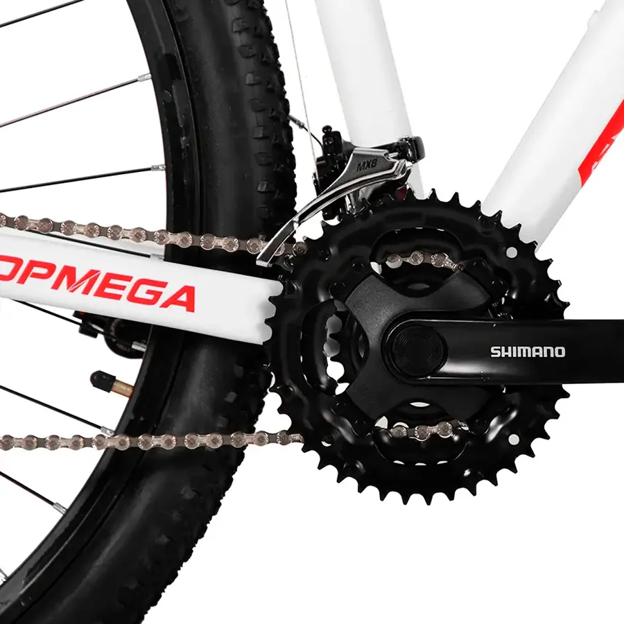 Imagen 5 de 7 de Bicicleta Mtb TopMega Thor Lite R29 24V-BLANCO/ROJO