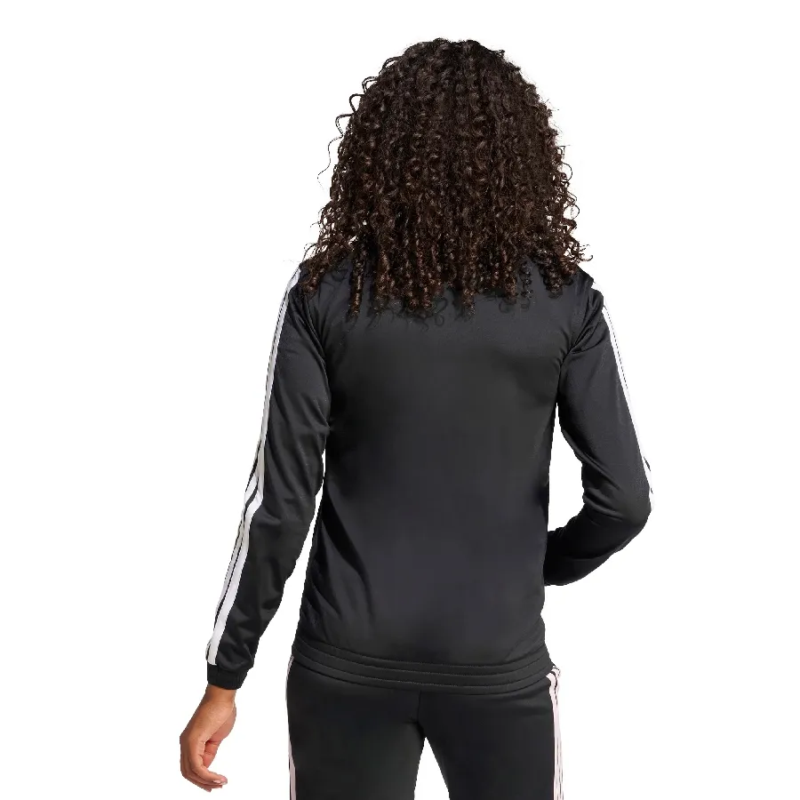 Imagen 2 de 5 de Campera adidas Deportiva 3 Tiras Tricot-NEGRO/BLANCO