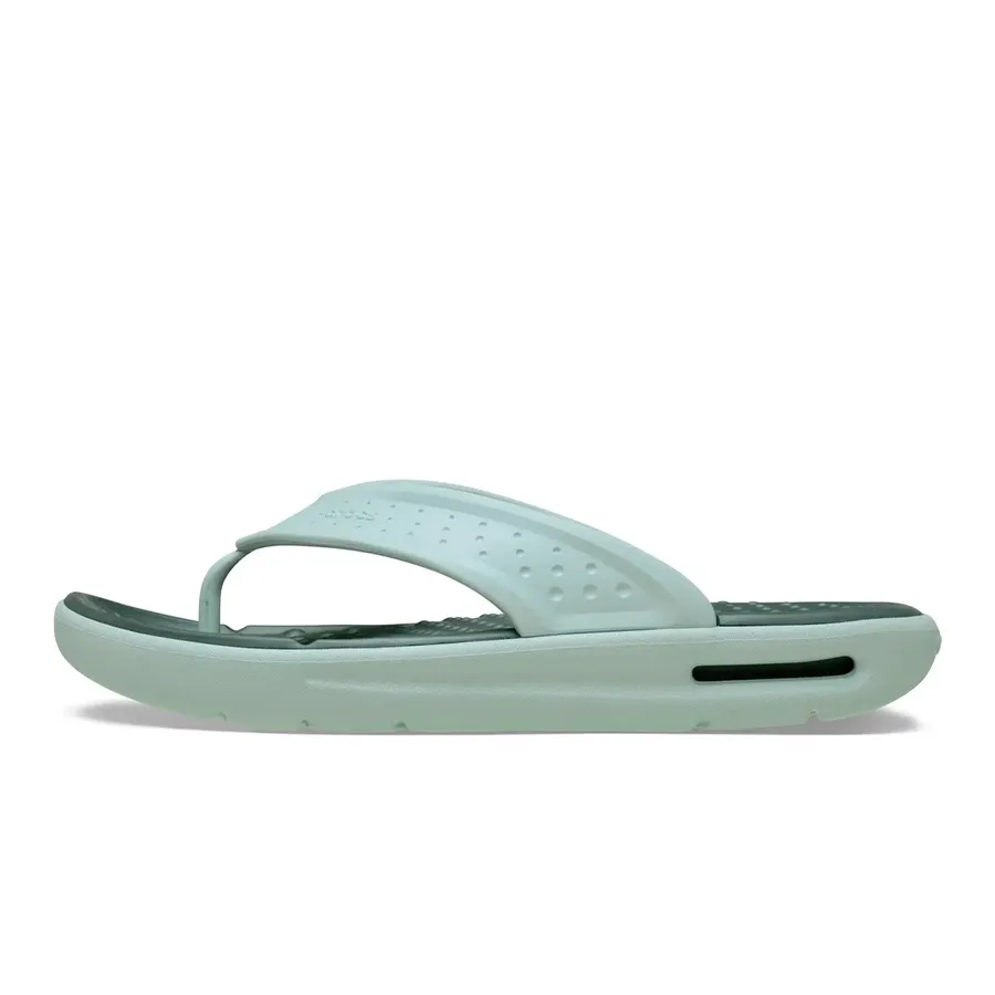 Imagen 3 de 5 de Ojotas Crocs Inmotion Flip-GRIS/VERDE