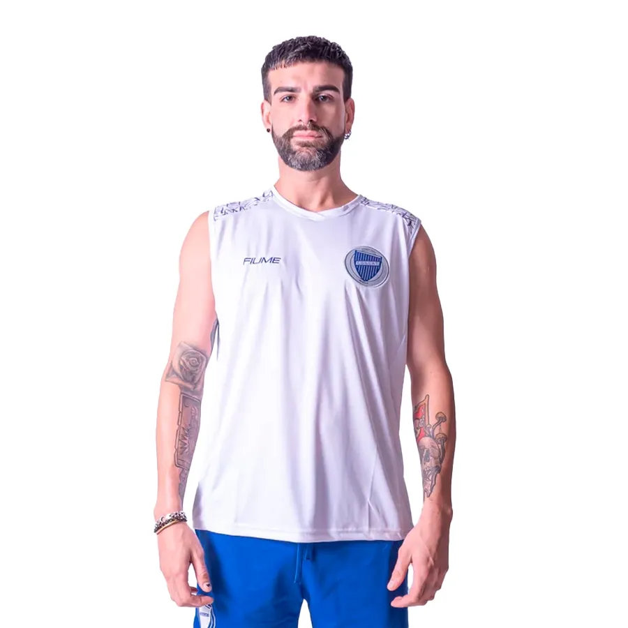 Imagen 0 de 3 de Musculosa Fiume Sport Remera  Godoy Cruz Entreno 24-BLANCO