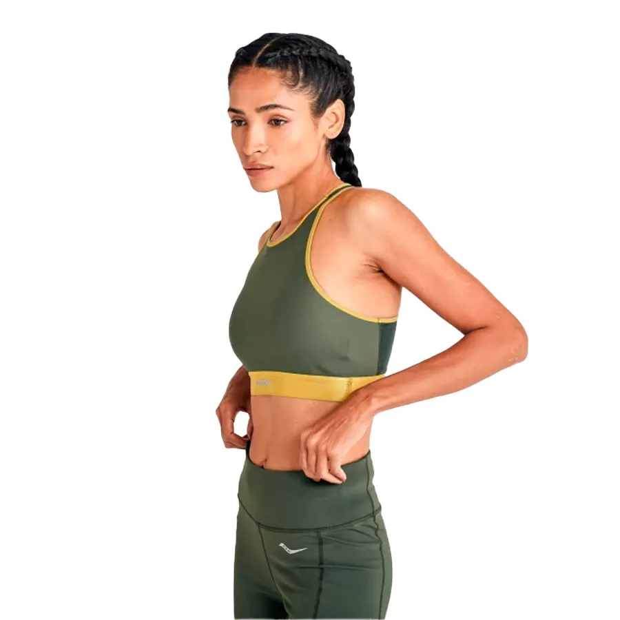 Imagen 1 de 4 de Top Saucony Pinnacle-VERDE/DORADO
