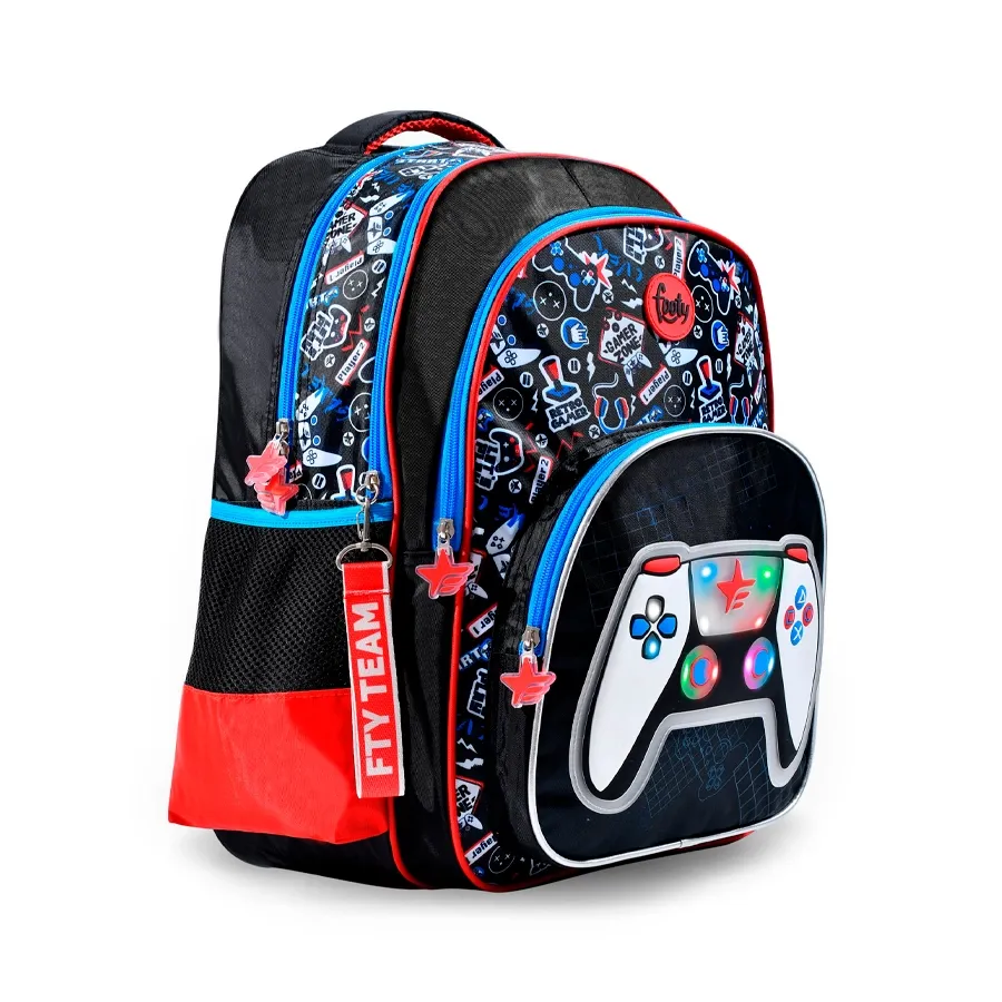 Imagen 1 de 2 de Mochila Footy Espalda 18" Joystick-NEGRO/AZUL/ROJO