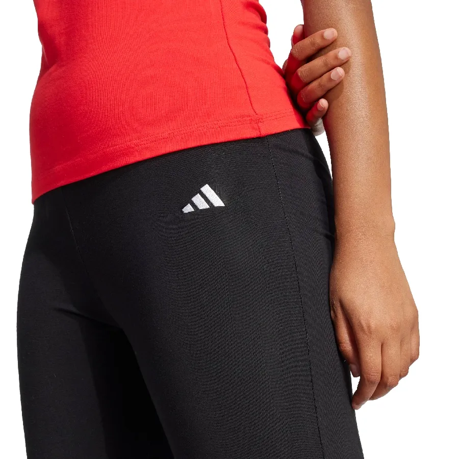 Imagen 3 de 5 de Calza adidas Acampanadas Essentials Logo Pequeño-NEGRO