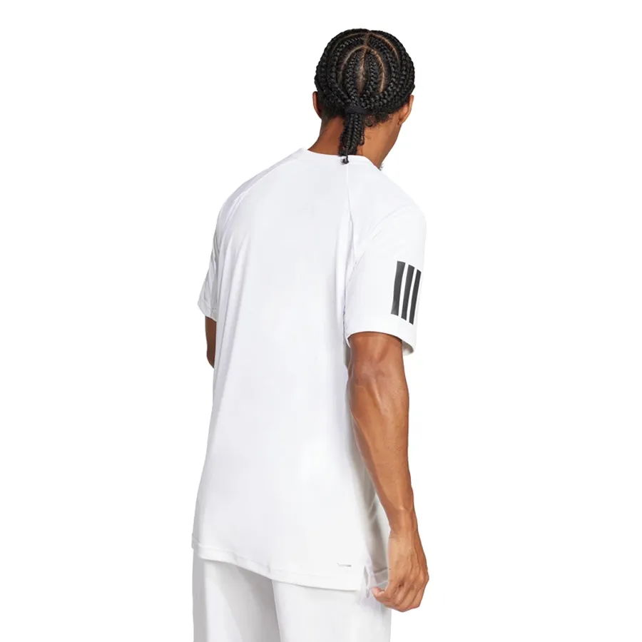 Imagen 2 de 6 de Remera adidas Club Tennis 3 Stripes-BLANCO/NEGRO