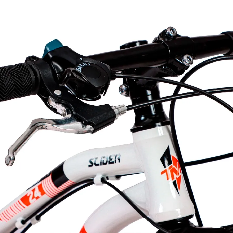 Imagen 2 de 7 de TopMega Mountain Bike Slider R24 7vel-BLANCO/NARANJA