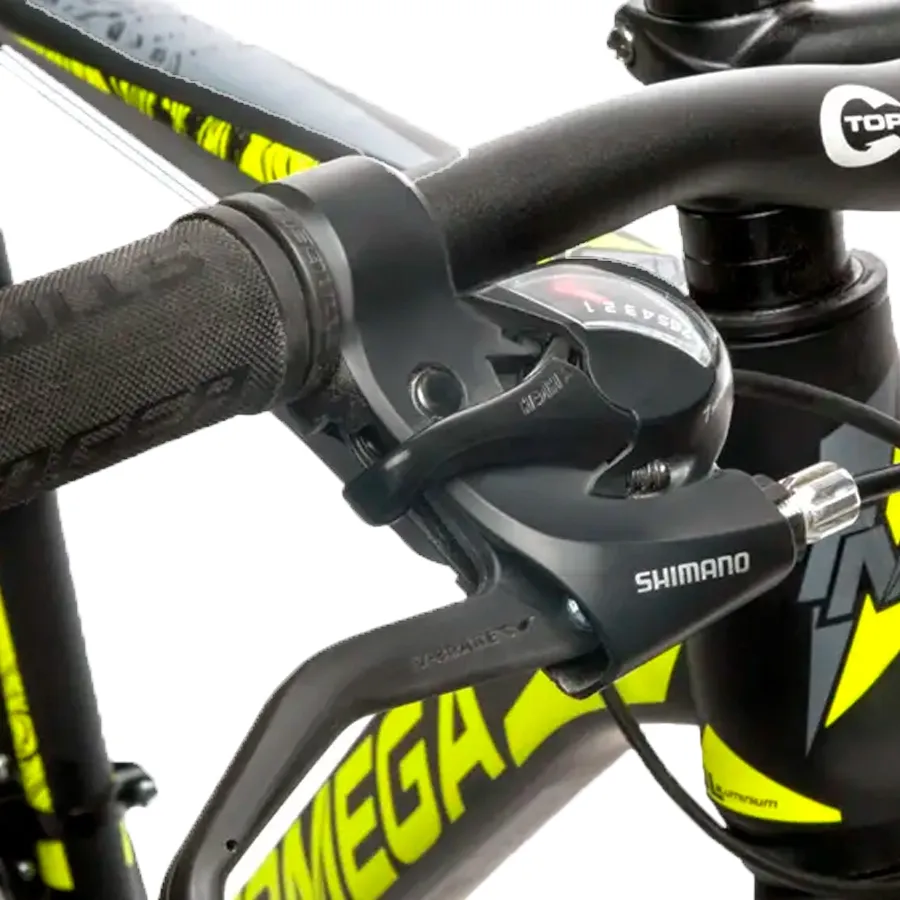 Imagen 1 de 7 de Bicicleta Mtb TopMega Sunshine R29 21 V F. Disco-NEGRO/AMARILLO