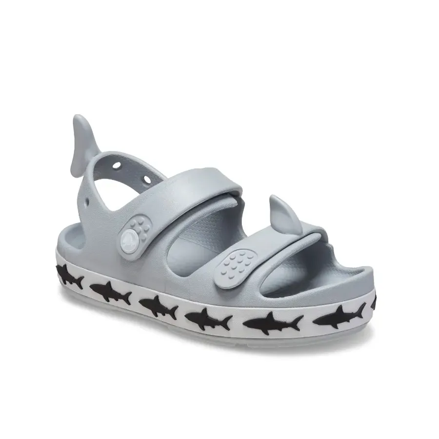 Imagen 1 de 7 de Sandalias Crocs Crocband Cruiser Shark-GRIS/BLANCO
