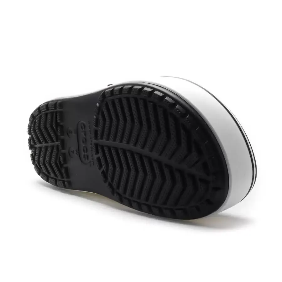 Imagen 3 de 4 de Ojotas Crocs Crocband Platform Clog-NEGRO/BLANCO