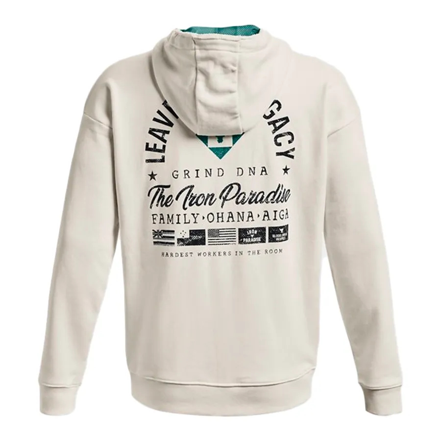 Imagen 1 de 5 de Campera Under Armour Project Rock Heavyweight Terry-MARFIL