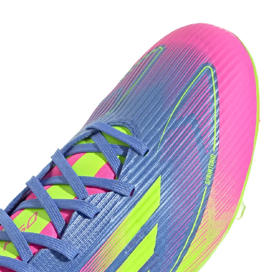 Imagen 5 de 7 de Botines adidas F50 League Fg/Mg-AZUL/AMARILLO FLUOR/ROSA FLUOR