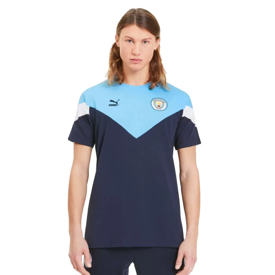 Imagen 0 de 2 de Camiseta Puma Para Hombre Man City Iconic Mcs-MARINO/CELESTE