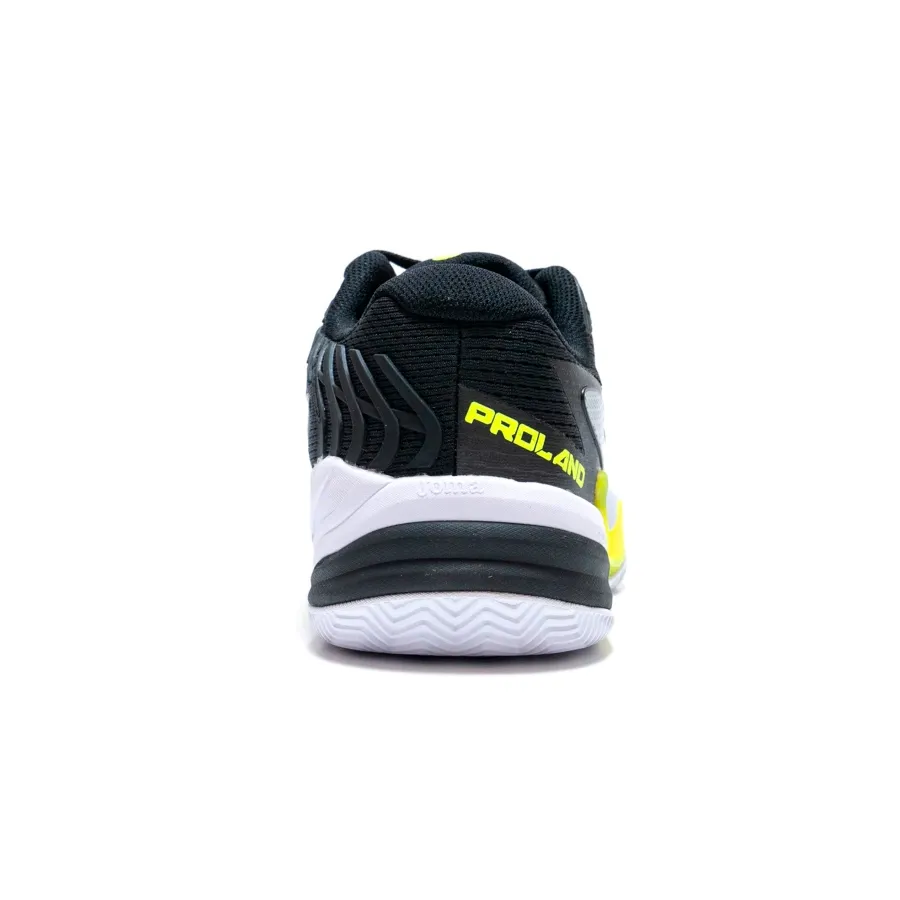 Imagen 3 de 5 de Zapatillas Joma Tenis Roland-NEGRO/PLATA/AMARILLO FLUOR