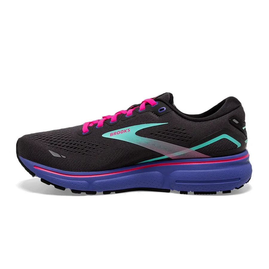 Imagen 2 de 5 de Zapatillas Brooks Ghost 15-NEGRO/FUCSIA/VIOLETA