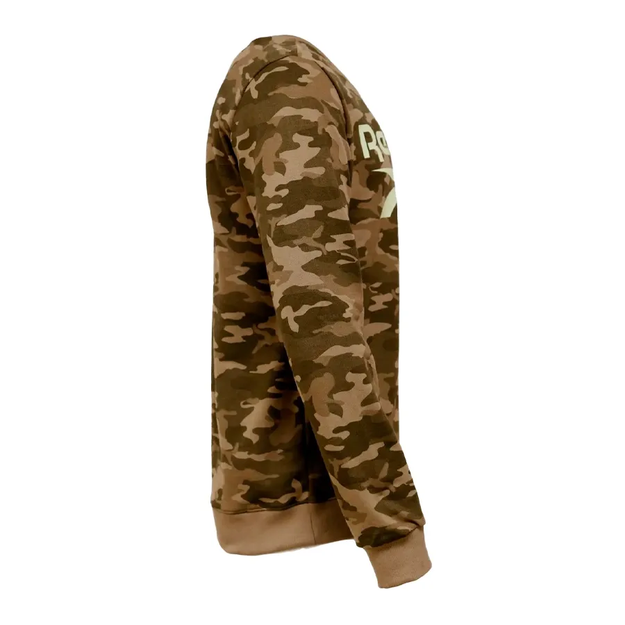 Imagen 2 de 4 de Buzo Reebok Stacked Logo Crew-VERDE/CAMUFLADO